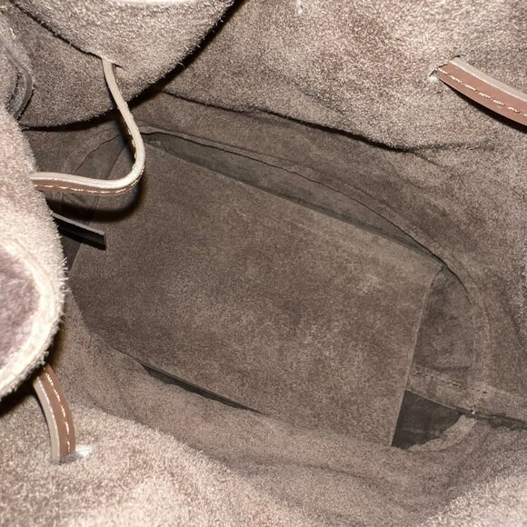 Teddy Blake‎ Eliza Faux Fur Leather Bucket Crossbody Chocolate Brown Neutral - Picture 8 of 15